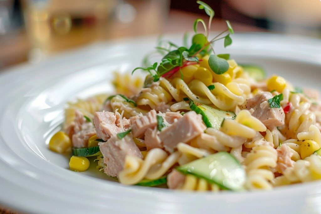 Sałatka z tuńczykiem i makaronem na co dzień