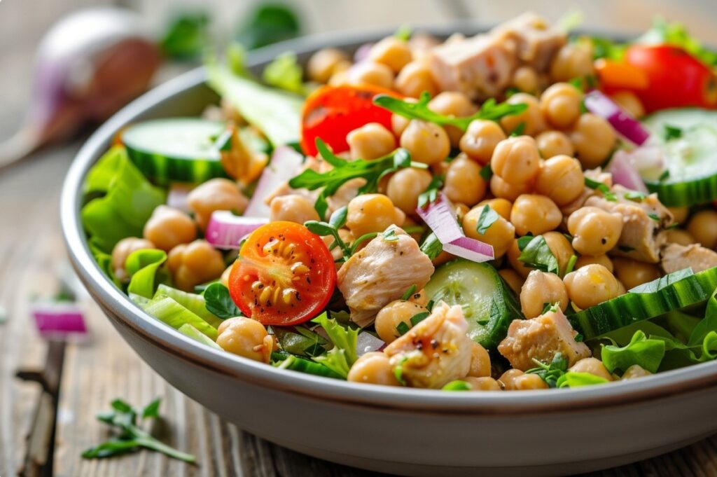 Салат з тунцем і нутом — ідея для вечері