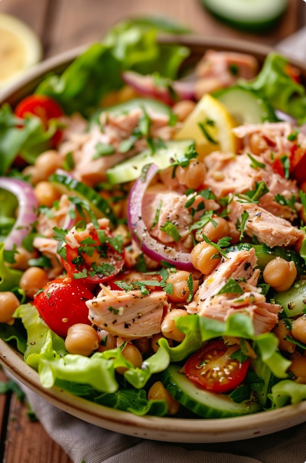 Салат з тунцем і нутом — поживний варіант