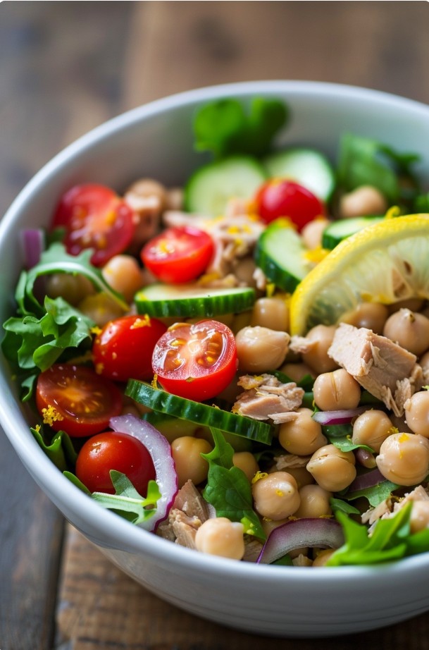Салат з тунцем і нутом — швидкий рецепт