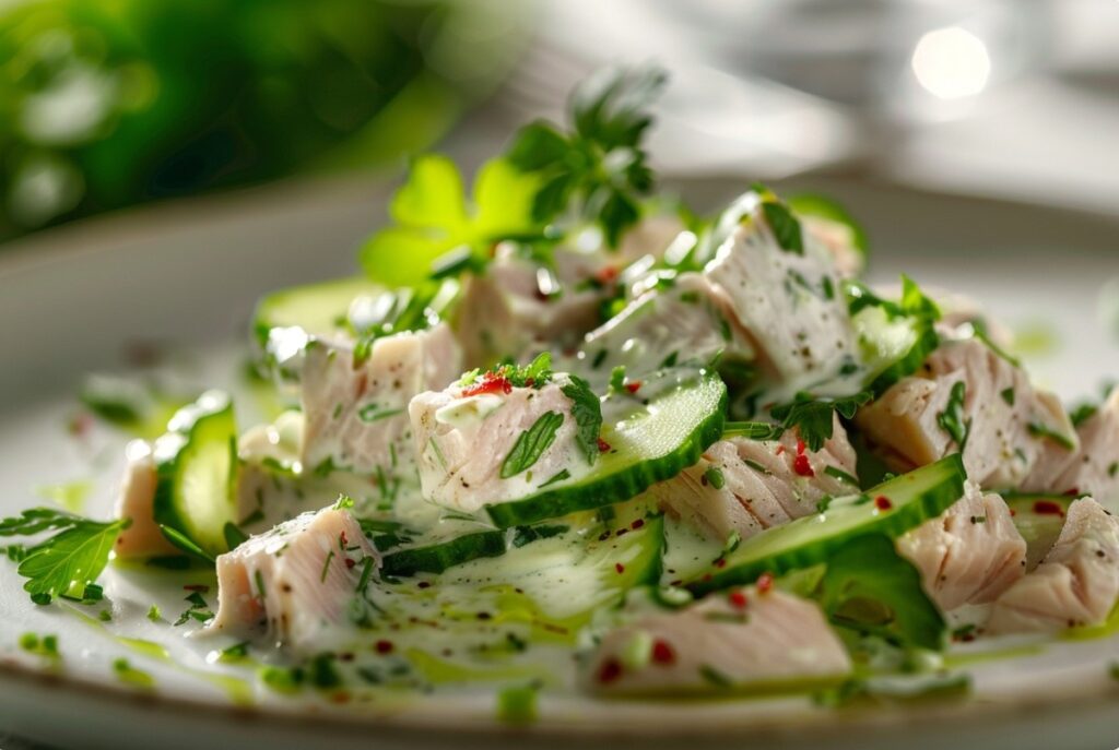 Sałatka z tuńczykiem i ogórkiem na co dzień