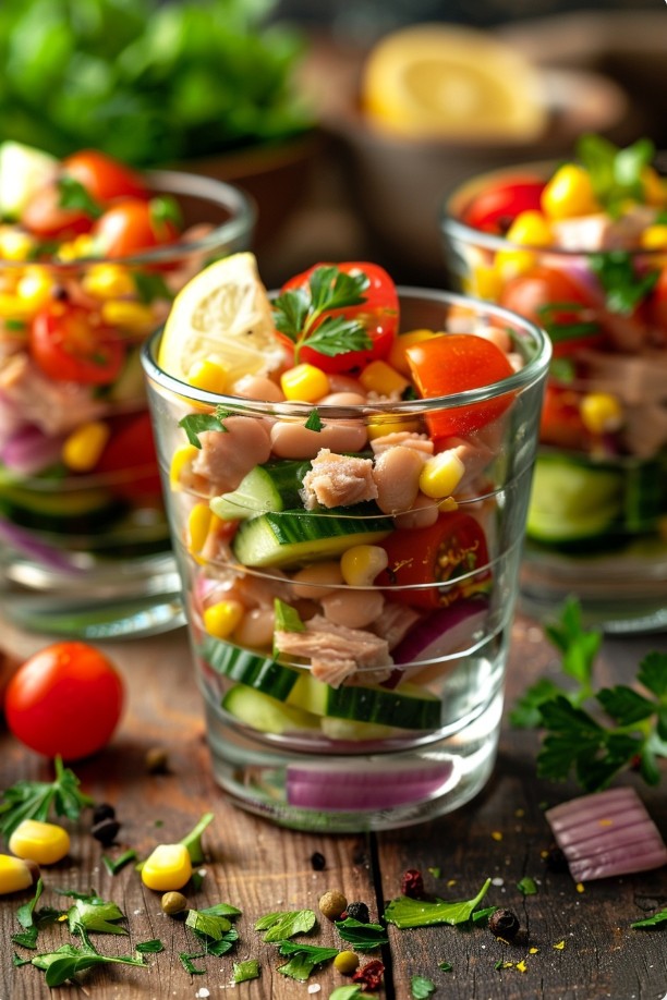 Салат з тунцем і огірком — свіжий і пряний