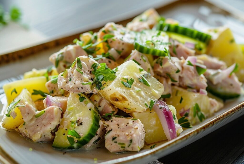 Tuna salad with simple ingredients