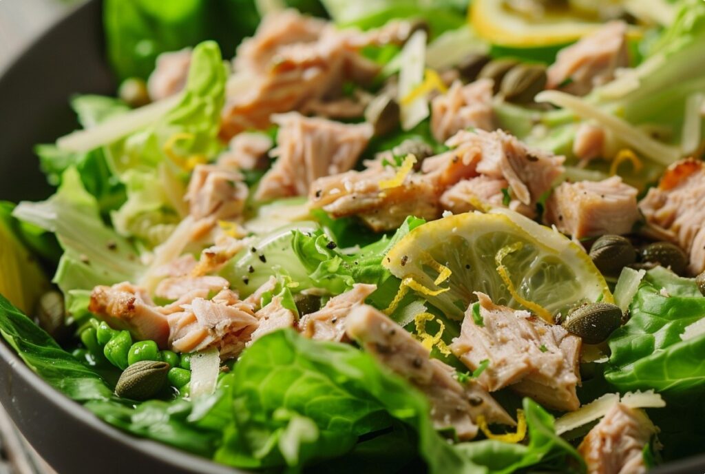 Салат з тунцем і романо з пармезаном