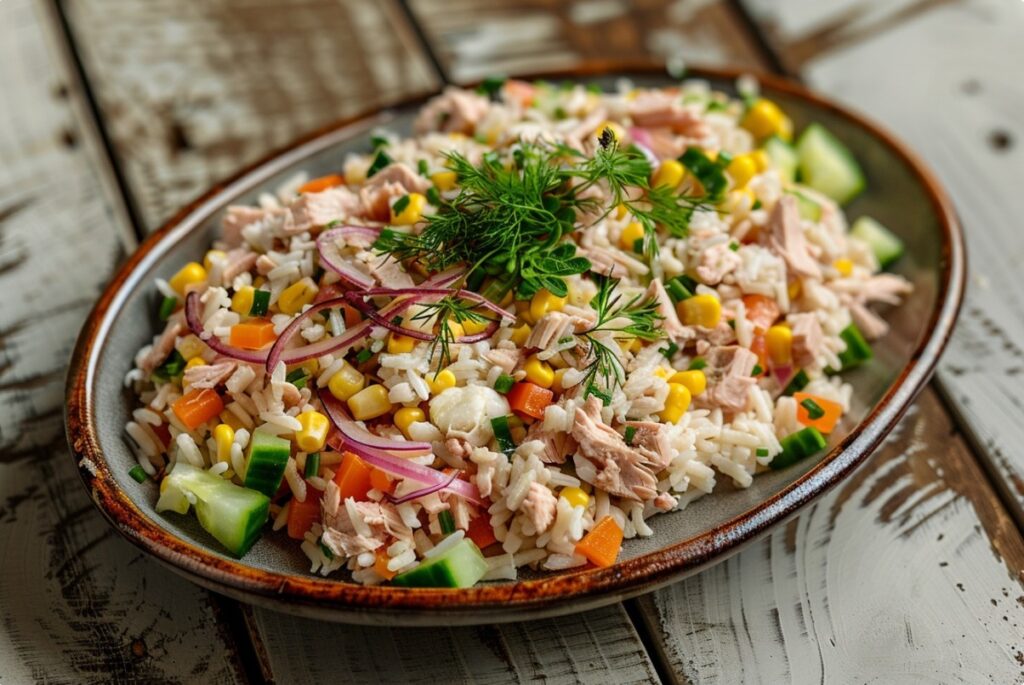 Салат з тунцем і рисом — домашній рецепт