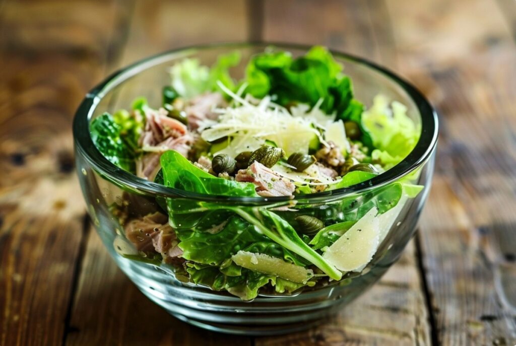 Салат з тунцем і салатом романо — простий рецепт