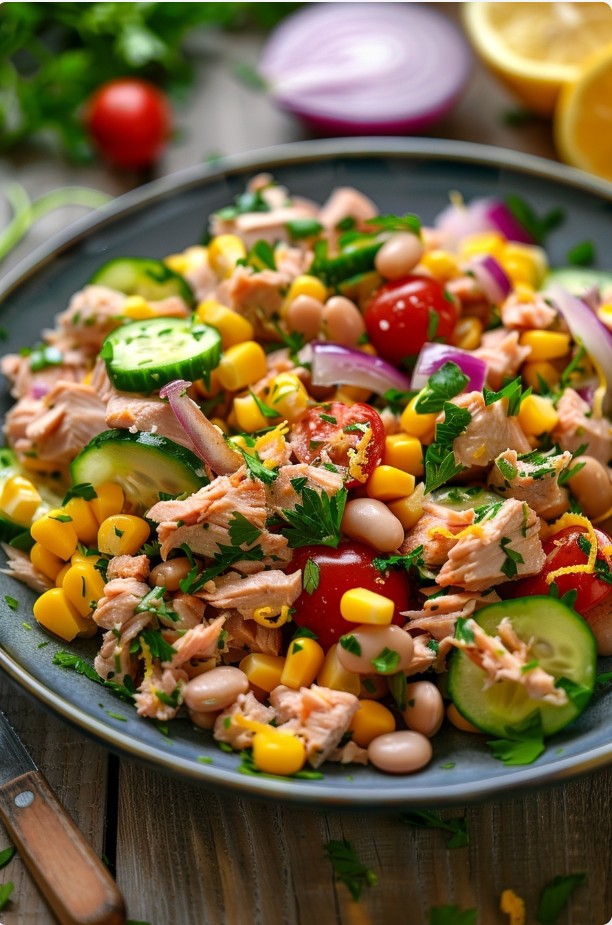 Салат з тунцем і спеціями без майонезу