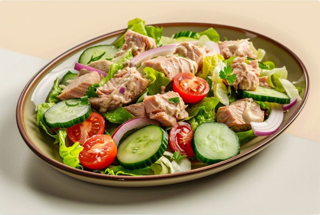 Салат з тунцем і тахіні — легка страва на кожен день