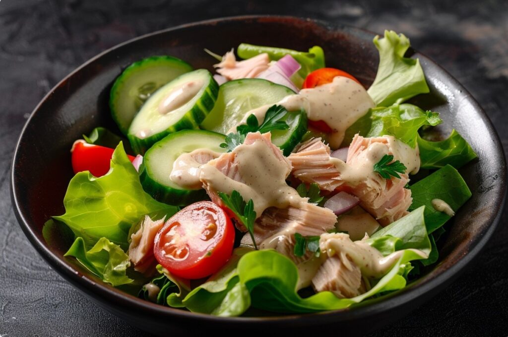 Салат з тунцем і тахіні — ніжна текстура і яскравий смак