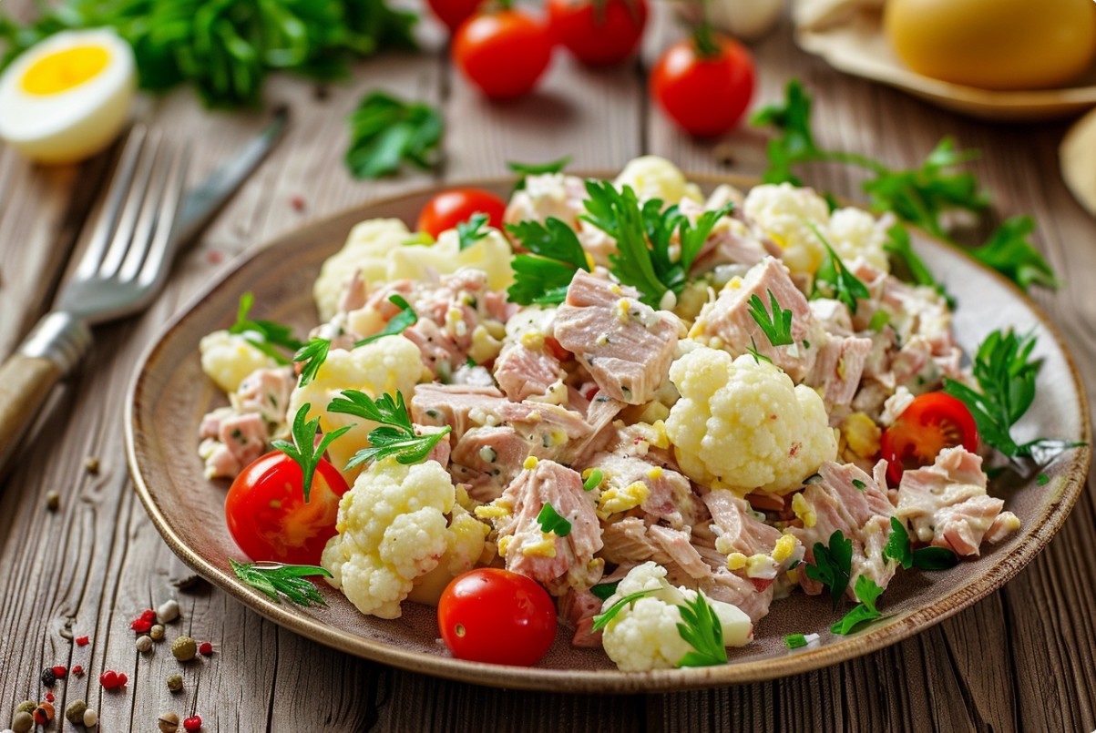 Салат з тунцем та цвітною капустою — легкий і корисний рецепт