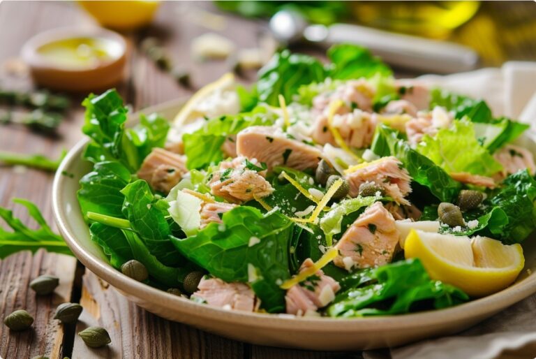 Sałatka z tuńczykiem i sałatą rzymską (romano) – szybki przepis — Sałatki