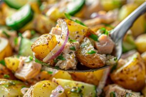 Салат з тунцем та запеченою картоплею