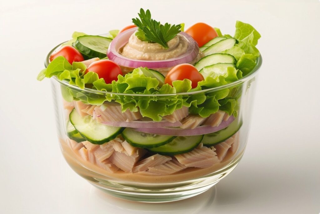 Салат з тунцем з тахіні — легкий, але насичений смаком