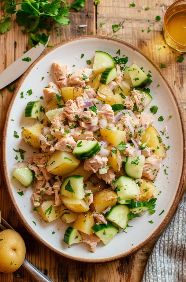 Салат з тунцем за мінімальний бюджет