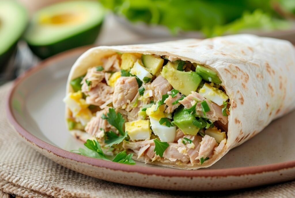 Салат з тунця в тортильї — зручна подача