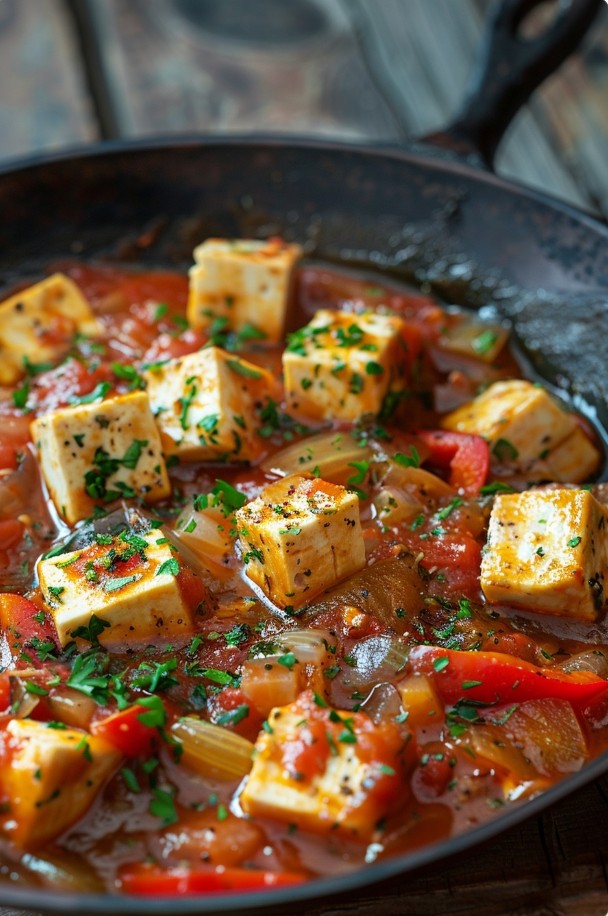 Шакшука з тофу — швидкий веганський рецепт