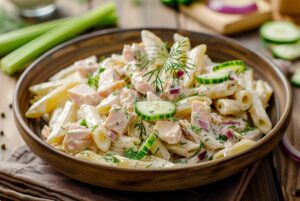 Швидкий салат з макаронами та тунцем