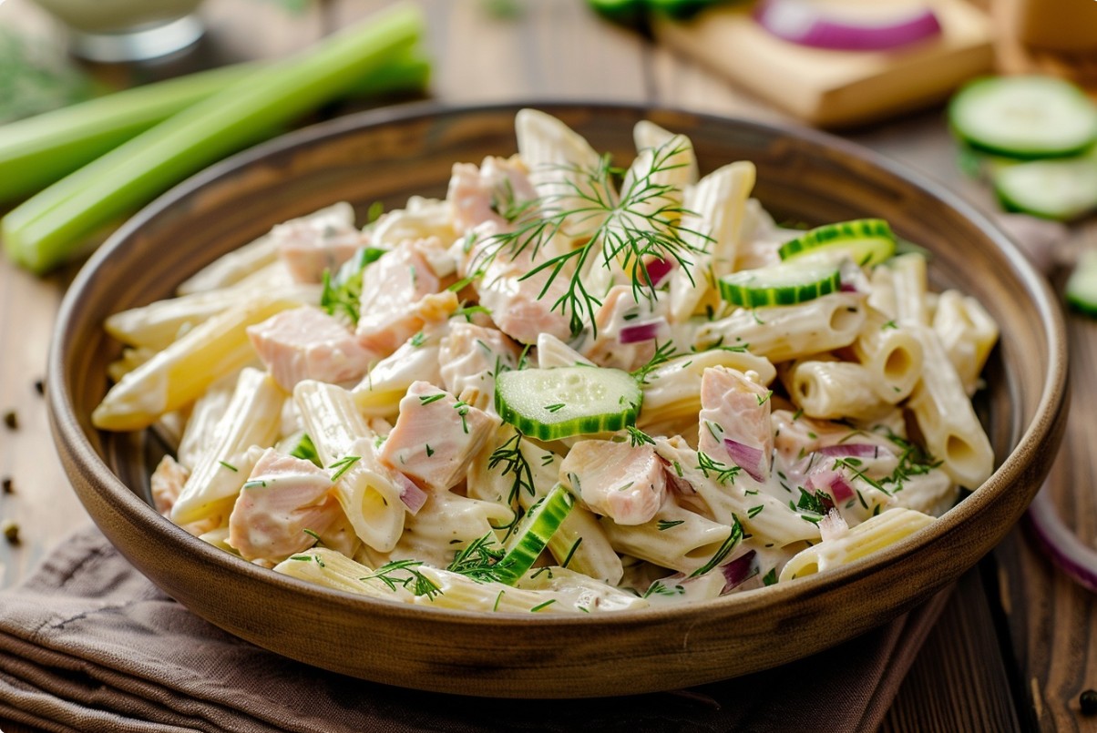 Швидкий салат з макаронами та тунцем