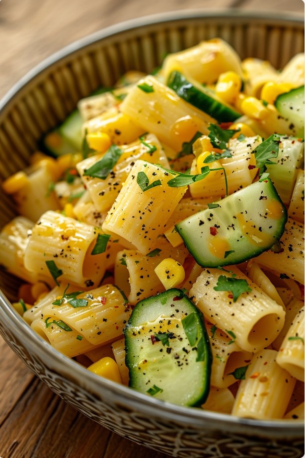 Швидкий салат з макаронами з інгредієнтів з холодильника