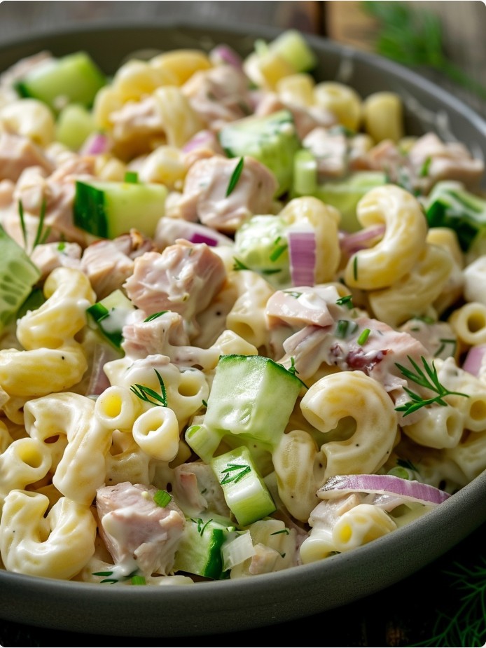 Швидкий салат з пастою та тунцем для обіду