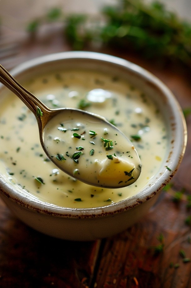 Sos do sałatki makaronowej na łyżce