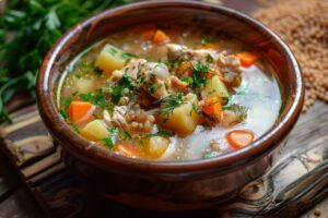 Суп з гречкою і курячими стегнами