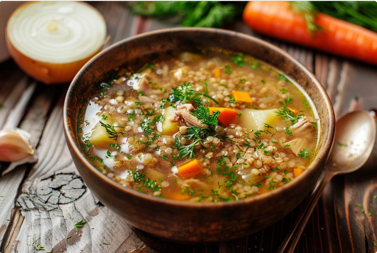 Суп з гречкою і куркою
