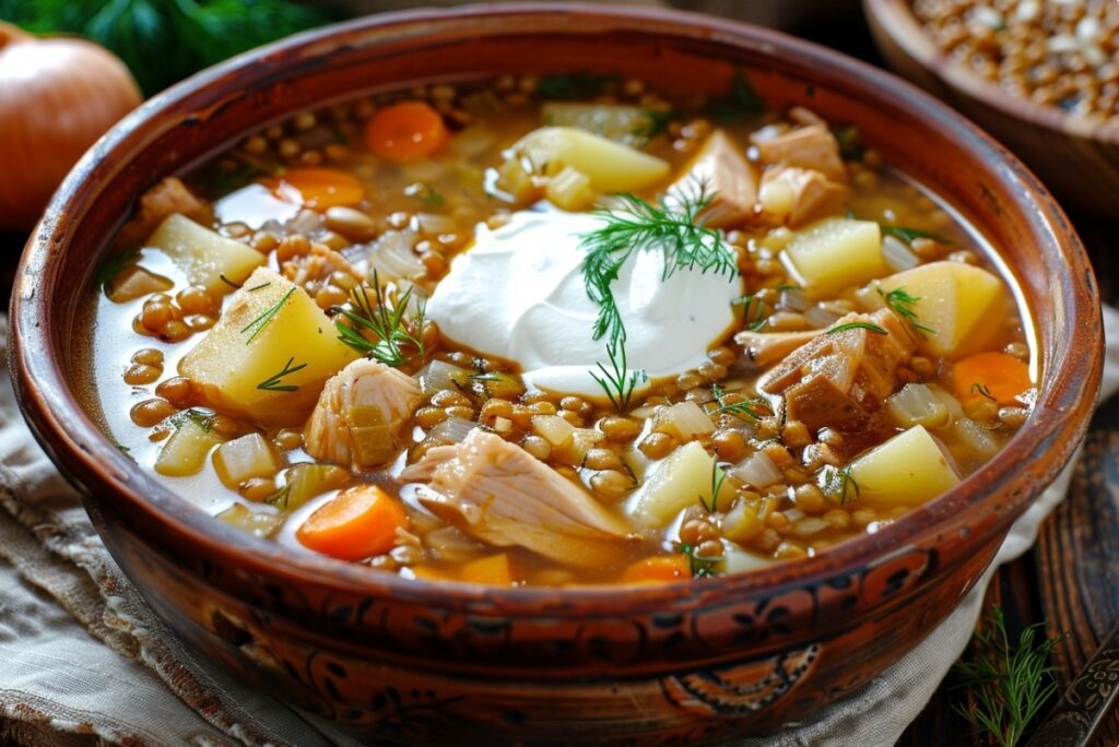Суп з гречкою — українська кухня