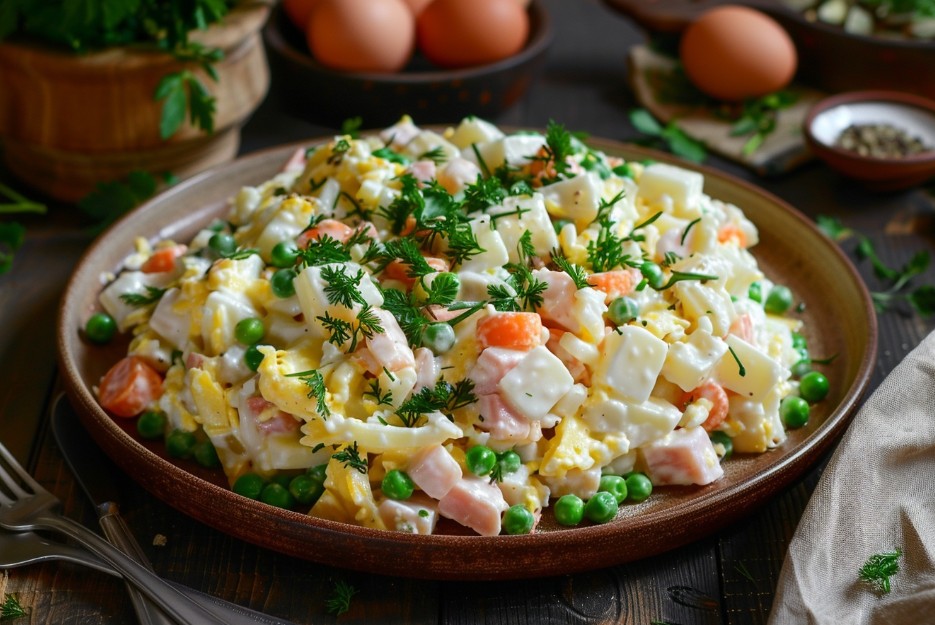 Святковий салат олів’є по-домашньому