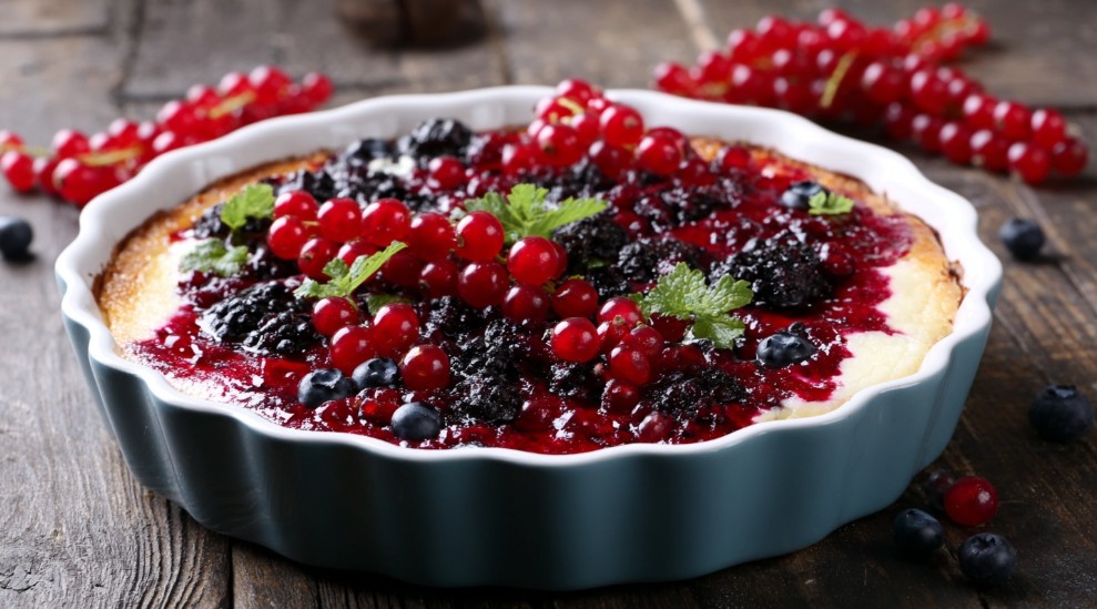 Сирна запіканка з ягодами