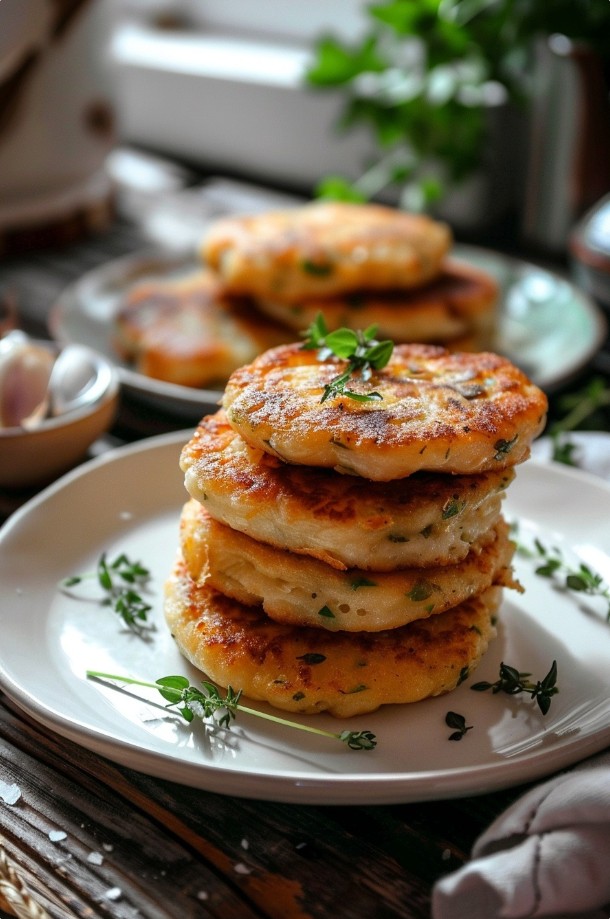 Сирники з сиром і зеленню на сковороді — швидко і просто