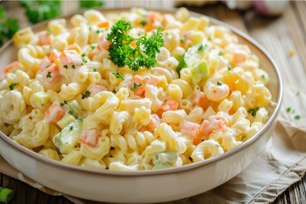 Ситний салат з макаронами для великої родини або дружньої компанії