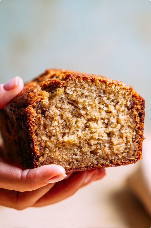 Так виглядає правильно пропечений банановий хліб.