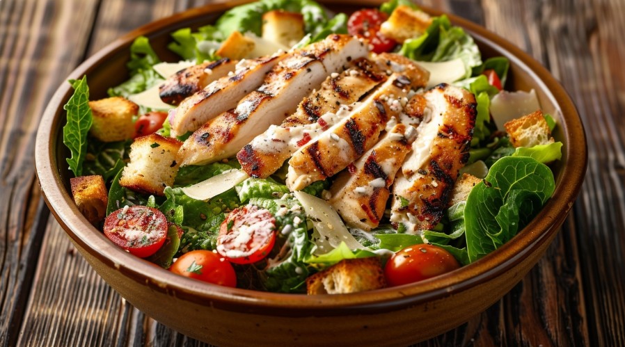 Теплий «Цезар» салат