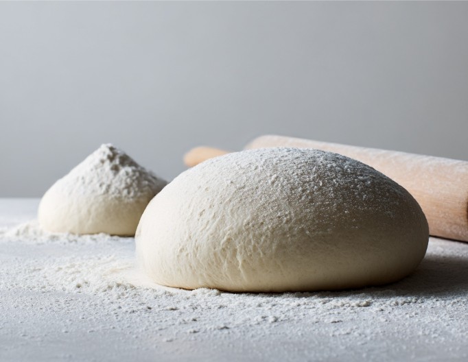 Ciasto na pizzę po wyrośnięciu