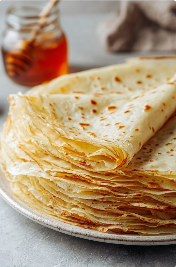 Тонкі млинці з простих інгредієнтів