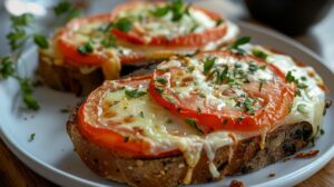 Тости з сиром і помідорами