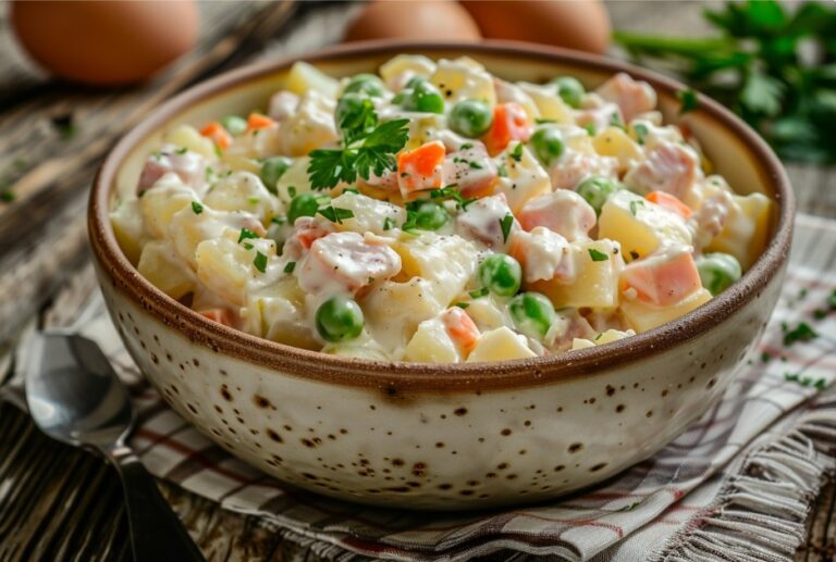 Салат олів’є з куркою або яловичиною — Салат