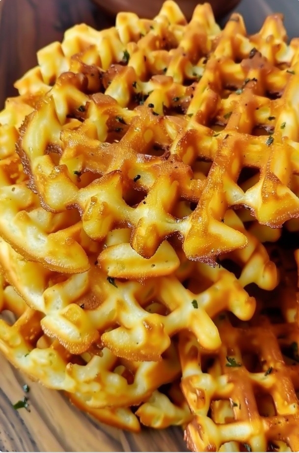 Вафельна картопля крупним планом