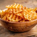 Deep-Fried Waffle-Cut Potatoes with Golden Crispy Edges