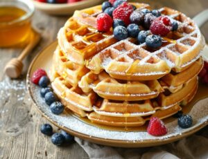 Kefir Waffles (Soft & Tender)