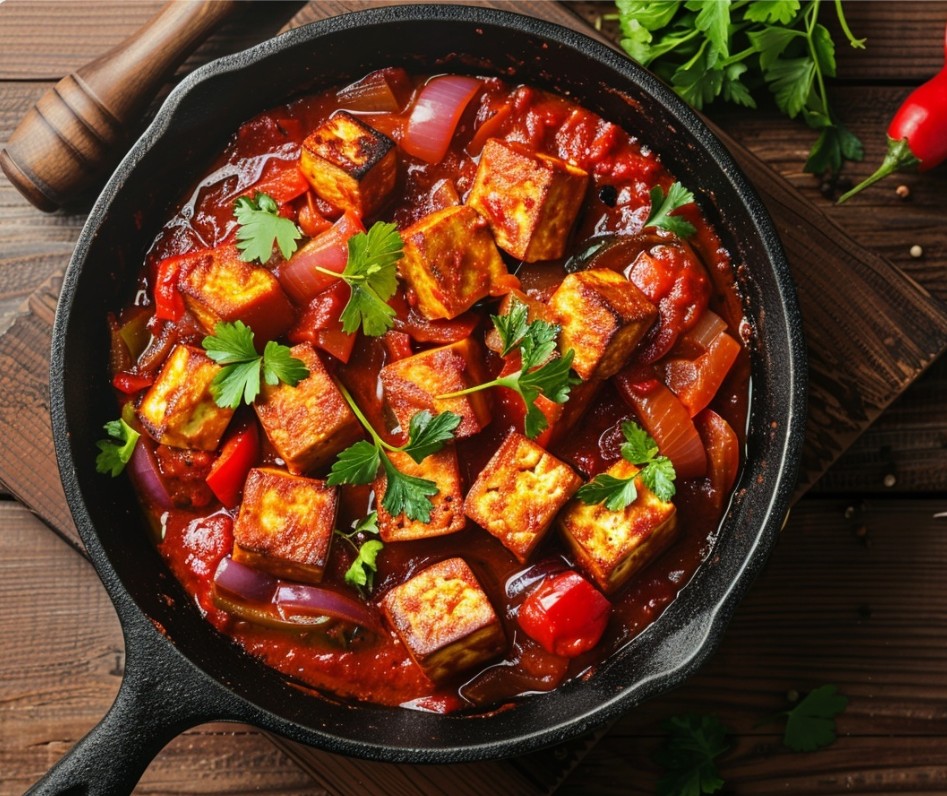 Веганська шакшука без яєць з тофу
