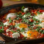 Весняна зелена шакшука з травами та фетою