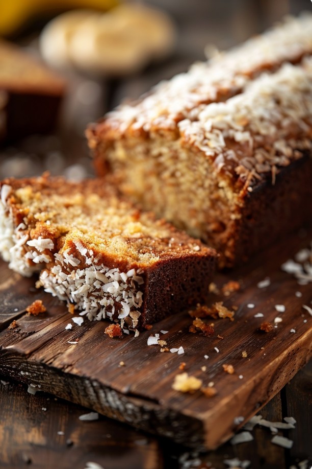 Вологий банановий хліб із кокосовими нотками
