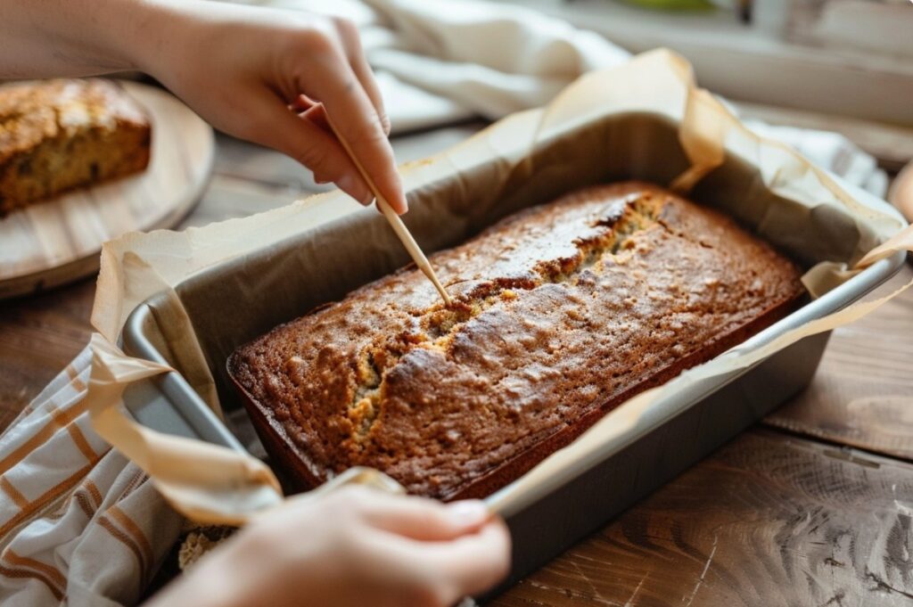 How to check if banana bread is done in the oven