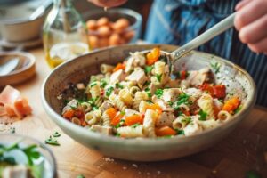 Як підготувати курку для салату з макаронами