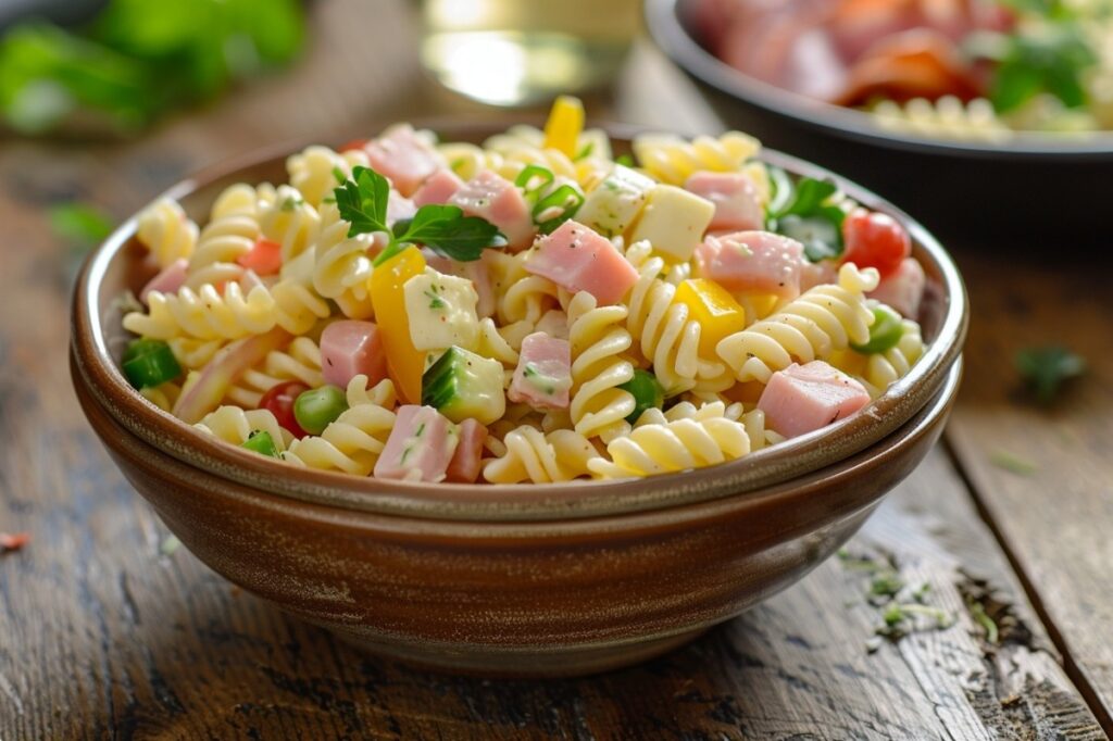 Jak połączyć szynkę z makaronem w sałatce