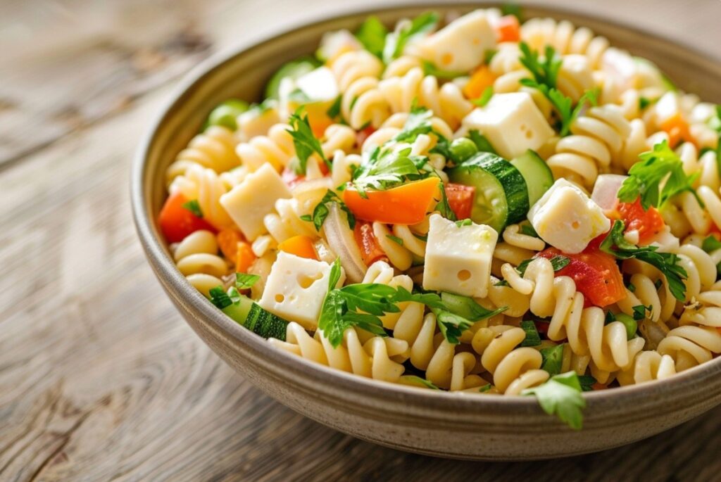 Jak dobrze wybrać ser do sałatki z makaronem
