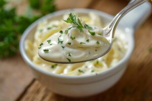 Як зробити кремовий соус для салату з макаронами