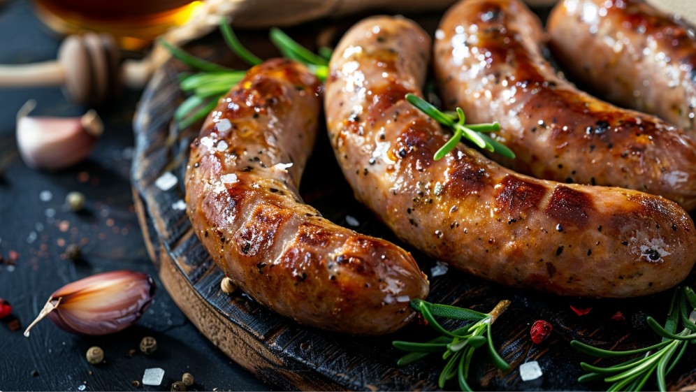 Запечена домашня ковбаса у натуральній оболонці